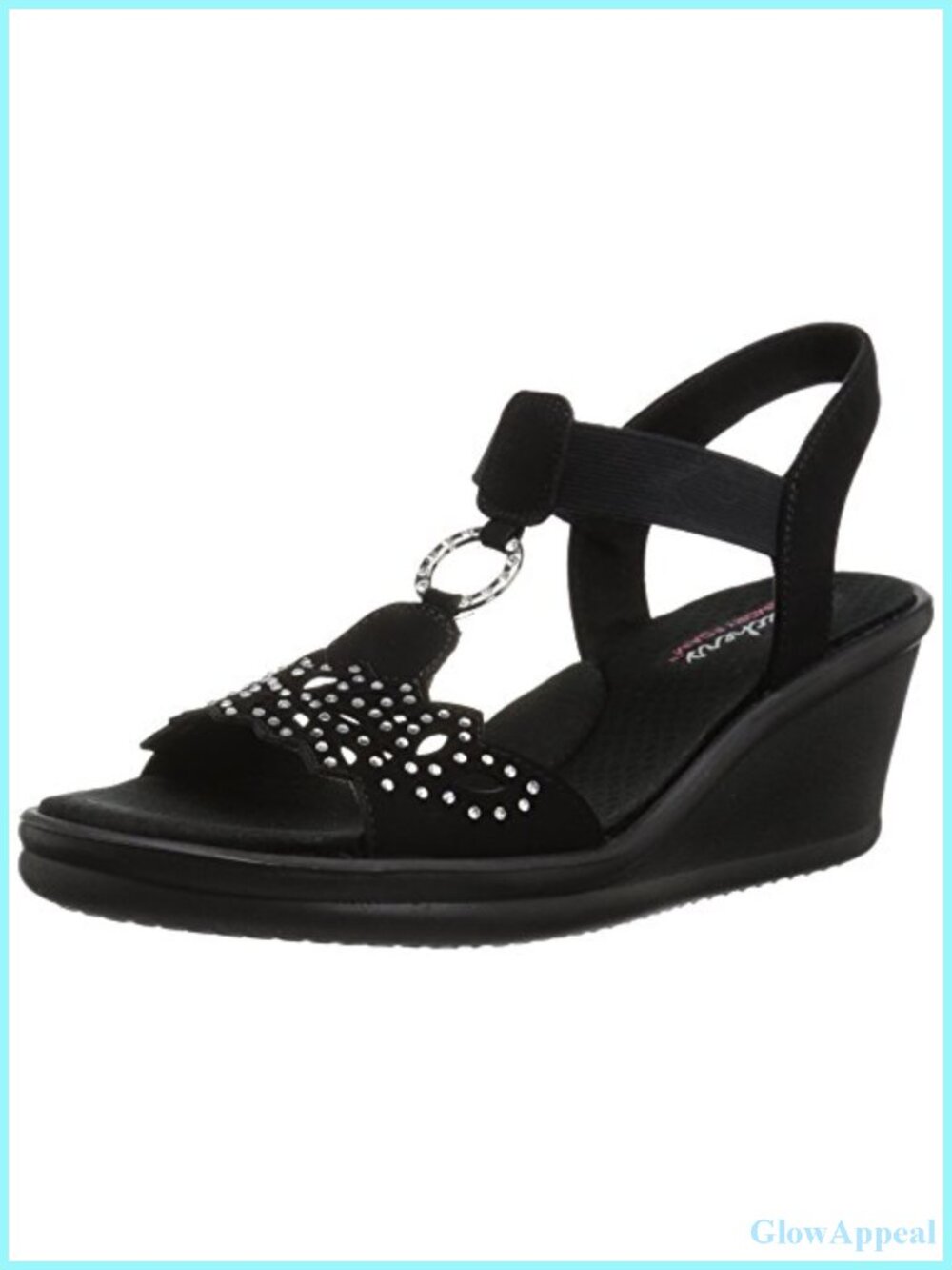 Skechers Rumblers Queen B Wedge Sandals Memory Foam Slingback
